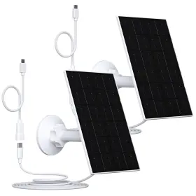 Vuebee-4w-01 Vuebee 4w Solar Panel For Security Camera With Micro Usb And Usb-c Port F