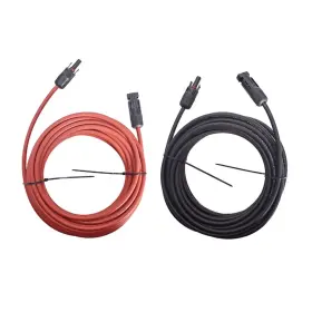 Wa1808433ur Waltvotur 1 Pair 10awg Black Red Solar Panel Extension Cable Wire Connector 25 Feet