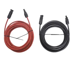 Wa1808532ur Waltvotur Black Red 30 Feet Wire Connector Solar Panel Extension Cable 1 Pair 10awg
