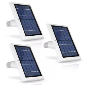 Wasserstein 895230311073 Solar Power Panel For Wyze Cam Outdoor Security Camera- White - 3 Pack