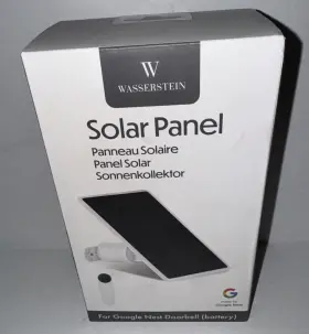 Wasserstein 895230314074 Solar Panel For Google Nest Doorbell Battery With 1.7w Power