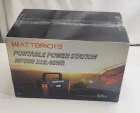 Mp500 Wattbricks 860008700810 Energy Portable Power Station 500w Solar Gen New Open Box