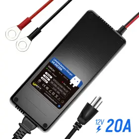 Wtcg12v20af-tsa-us Wattcycle 12v 20a Smart Charger For Lithium Lifepo4 Batteries In Vehicles Boats