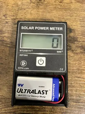 Sp1065 Watts Digital Solar Power Meter In Btu Or