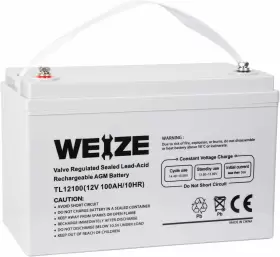 Weize 12 100ah New 12volt Agm Battery Deep Cycle Rechargeable For Solar Rv Marine