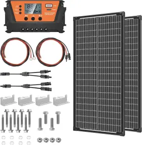 100w Werchtay 711181129427 200 Watt Solar Panel Kit 12 Volt 2pcs Monocrystalline Waterproof Pan