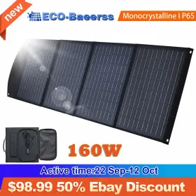 Sy-160w Werchtay 160w Portable Folding Solar Panel Waterproof Ip65 Camping Home Rv Battery Charge