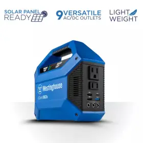 Westinghouse 313020959921 Power Station Portable Led 4 Charging Methods Outlet Car Solar And Generator