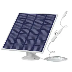 Iu501 Wgklly Solar Powered Security Camera Panel With Wall Mount 5w 9.8ft Cabl... Fast Ship
