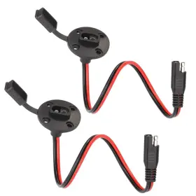 Whrsinlor 822360672815 Sae Power Socket Sidewall Port Connector Extension 16awg Cable 2 Pin To