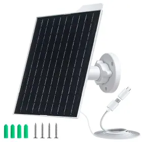 5v9w Wileking 630130912012 Solar Panel For Security Camera Usb With Usb-c Port &micro U
