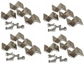 Windynation 640522511129 4 Sets Solar Panel Z Bracket Mount Mounting Set Rv Boat Off Grid
