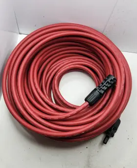 Slr-8g-80b-80r Windynation Slr-8g-80r 8awg 8-guage 80ft Pv Solar Cable Wire Photovoltaic With M/f Connectors