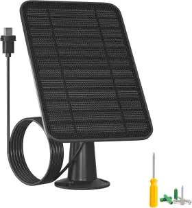 Hhussp-bk4th Wininmeta 5w Solar Panel For Blink Camera Outdoor Charger With Battery Compat