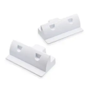 Witproton 717328649636 2pcs Solar Panel Mounts Bracket Set White Drill Free Abs Corner Roof Brack