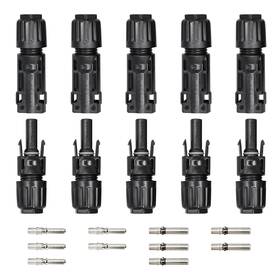 Witproton 778862448512 8awg Solar Panel Connectors Ip68 Waterproof 1500v 70a Tinned Copper 5 Pairs