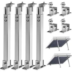 Woefste 614170954072 2 Set Adjustable Solar Panel Tilt Mount Brackets Aluminum Alloy Mounting Bracket