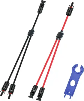 Woodguilin 313106981921 Y Solar Connector Branch Parallel Cable 1 To 2 Male Female