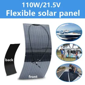 201010262 Wukeck 110w Flexible Solar Panel Monocrystalline Bendable Off-grid Charger For Rv Boat