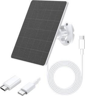 Wuoaum 726084114692 5v 5w Usb Solar Panel For Outdoor Security Camera C Charger Wit