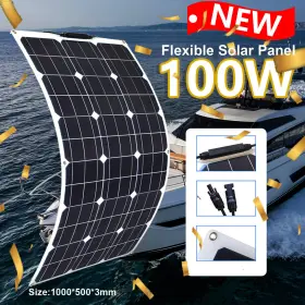 2010048 Wuzeck 100w 300w Watt 12v Portable Flexible Solar Panel Kit Rv Camping Off-grid Rooftop