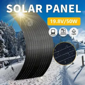 201010284 Wuzeck 50w Flexible Solar Panel Home Module For Car Rv Boat 12v Battery