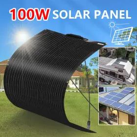 201010303 Wuzeck 100w Flexible Solar Panel 12v Bendable Off-grid Charger For Boat Rv