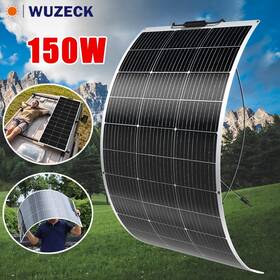 Wuzeck 201080059 150 Watt Flexible Solar Panel 12v Monocrystalline Pv Charging For Rv Boats