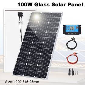 Wuzeck 202010073 100w Solar Panel Kit 12v Monocrystalline 10a Controller For Rv Boat Camp