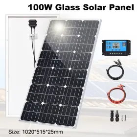 202010073 Wuzeck 100w Solar Panel Kit 12v Monocrystalline 10a Controller For Rv Boat Camp