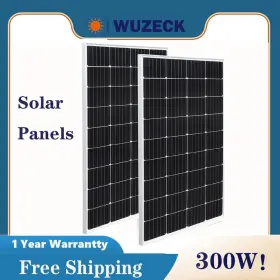 202010166-0 Wuzeck 300w Grid Pv System Solar Panels Kit Monocrystalline For Rv Home Camping