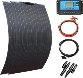 200w Xinpuguang 445010519594 100w 12v Solar Panel Kit Monocrystalline Module 20a Charge Controller Exte