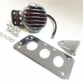 Xkmt-motorparts 766653337770 Xkmt-side Mount Tag License Plate Holder Bracket Tail Light Compatible With H