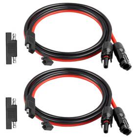 Xrds -rf 10awg-sae-solar-2ft-2pcs 10awg Sae To Solar Panel Connector Cable 2ft 2pcs Heavy-duty Tinned Copper