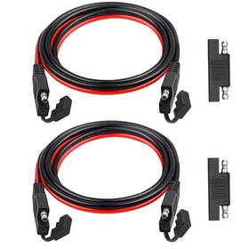 Xrds -rf 635408938411 Sae Extension Cable 3ft 2pcs Heavy Duty 10awg Tinned Copper Wire With Ba