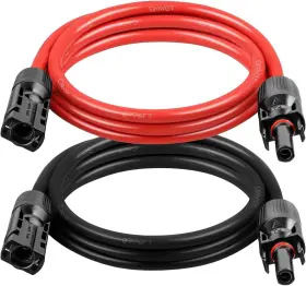 Xrds -rf 706531237860 10awg Solar Extension Cable 3ft 2 Pack Red And Black Pv Wire With Connec