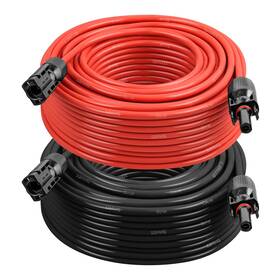 Xrds -rf 706531237938 10awg Solar Extension Cable 100ft 2 Pack Red And Black Pv Wire With Con