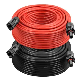 Xrds -rf 706531237938 10awg Solar Extension Cable 100ft 2 Pack Red And Black Pv Wire With Con