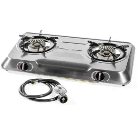 95518-h2 Xtremepowerus Stainless Steel Propane Lpg Gas Stove Portable Fryer Double Burner With Regulato