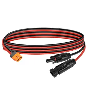 Yc-fy74n1 Yacsejao Solar To Xt60i Charging Cable 12awg 15m Plug Xt60 Socket Conn