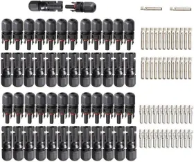 Ip67 Yarachel 744759374356 25pairs / 50pcs Solar Connectors - Male And Female Waterproof Connector 25 P
