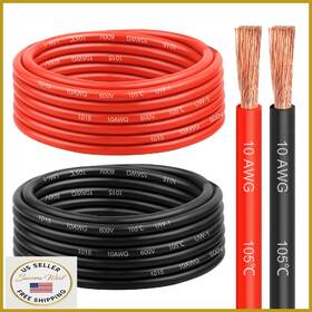 Yddecw B0flxnbygx 10 Gauge Wire 20 Feet Awg Pure Copper 10awg Red Black Oxygen Free Stra