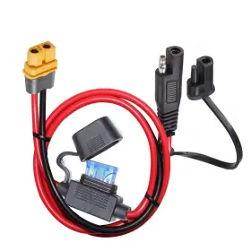 Xt60 Yetor 445025544512 10awg Sae To Connector Extension Cable With 15a Protection Fuse For Safety