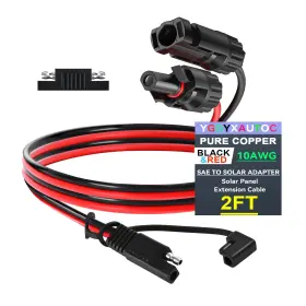 Yg0009 Ygdyxautoc 10awg 2ft Solar Panels Connectors Sae To Connector Adapter S