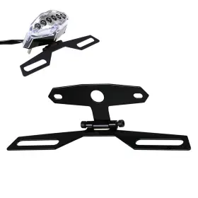 Yidmpn4 Yidcidu Motorcycle License Plate Bracket Metal Rustproof Shock-absorbing Tail Light