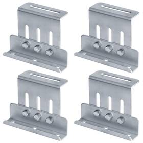 Yidu69q Zj54-t4 4 Pcs Adjustable Solar Panel Tilt Mount Bracket Kit Aluminum Rai