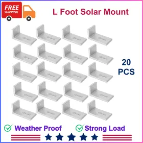 Yihaossing 452320982154 L Foot Solar Mount Aluminum Alloy Photovoltaic Panel Bracket 20pcs