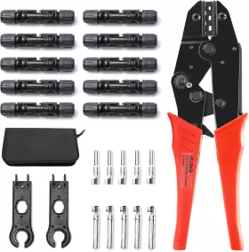 Yg-2546b Yongbiao Import&export Co.ltd Solar Pv Panel Crimping Tool Kit With Connectors - 2.5/4/6.0mm 10 Male/female