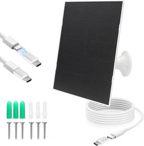 Yytdduuu 313088111194 4w Solar Panel For Security Camera Type C&micro Charger Recharge