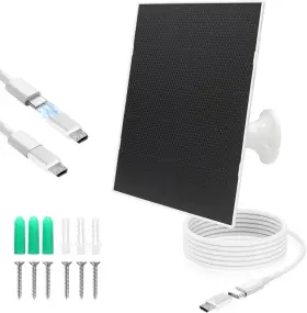 Yytdduuu 313088111194 4w Solar Panel For Security Camera Type C&micro Charger Recharge